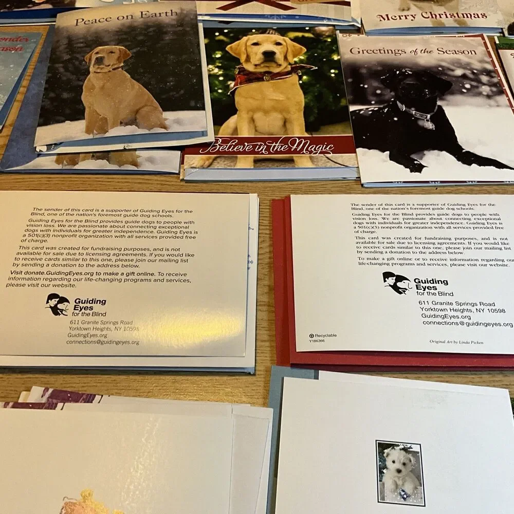 Mixed Brands NEW  Un-Used Christmas Cards DOGS With Envelopes! Lot Of 43 Vintage